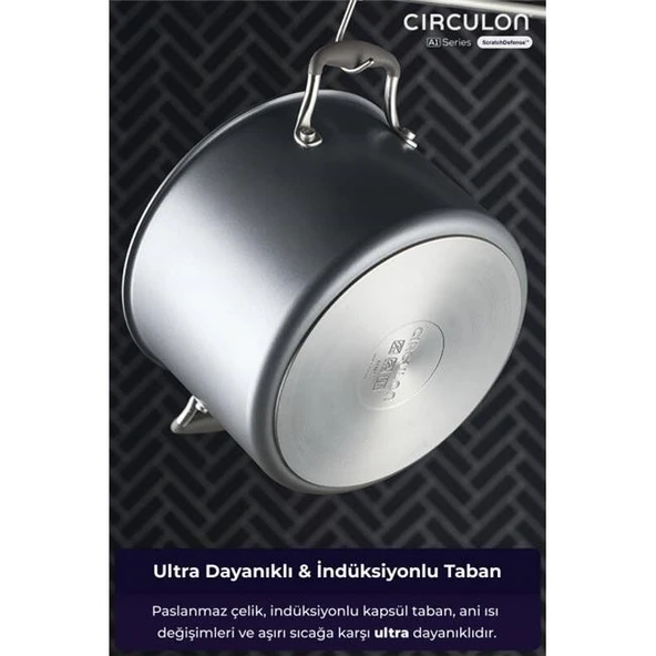 Circulon Cam Kapaklı XL Derin Tencere 24 CM - Resim 5