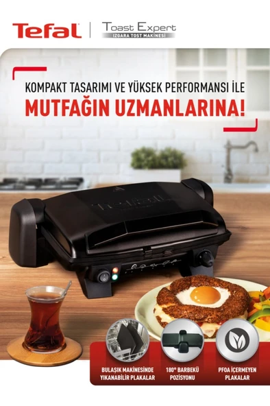 Tefal GC1918 Toast Expert Elektrikli Izgara ve Tost Makinesi - Resim 2