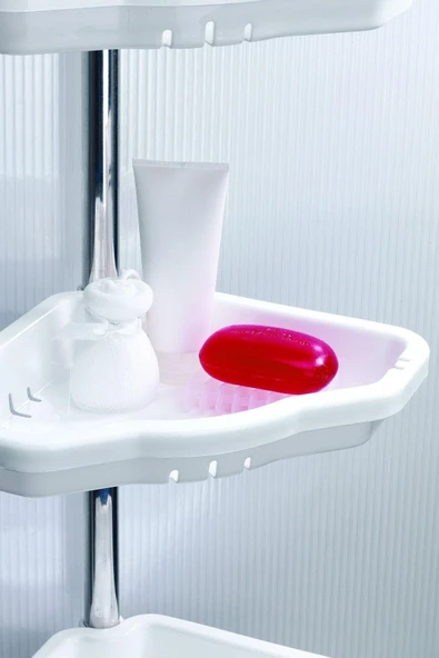 Primanova Yaylı Köşe Seti Alüminyum Beyaz - Resim 9