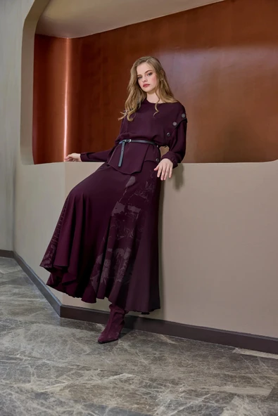 Misswhence Etek Takım: bordo 38032 - Resim 3