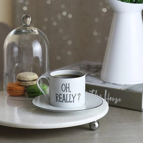 Akayev Mermer Beyaz 28 Cm Gümüş Boncuk Ayak Yuvarlak Sunumluk - Resim 3