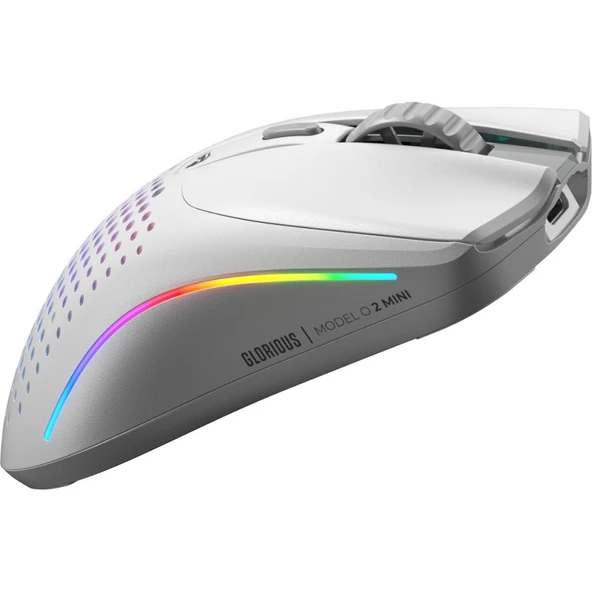 Glorious Model O 2 Mini 57 Gram 6 Düğmeli Kablosuz Oyuncu Mouse Beyaz - Resim 2