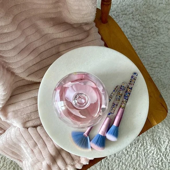 Akayev Mermer 25 Cm Beyaz Yuvarlak Sunum Tabağı - Resim 2