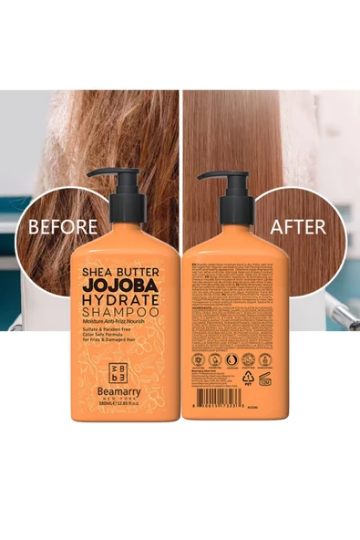 Beamarry Shea Butter Hydrate Shampoo 380 ml - Resim 3