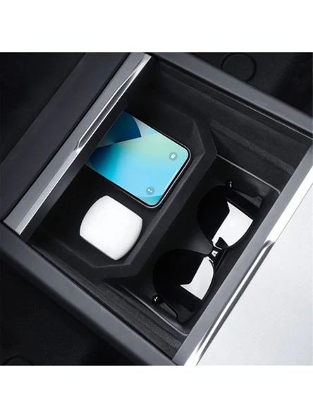 TESLA MODEL Y JUNİPER  İÇİN UYUMLU ORTA KONSOL İÇİ SAKLAMA KUTUSU - Resim 3