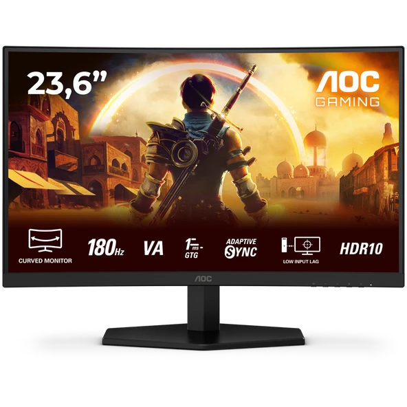 AOC C24G42E 24" 180 Hz 0,5ms FreeSync HDR10 Fast VA Oyuncu Monitörü(Ölü Pixel) ürün görseli