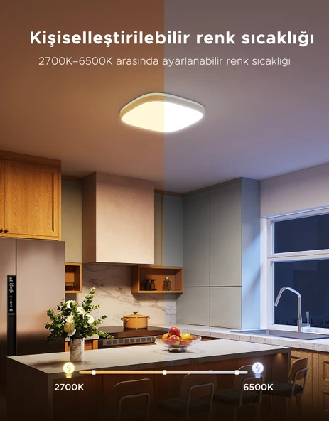 Govee RGBWW + RGBIC Kare Akıllı Tavan Armatürü 12 İnç H80A4C01 - Resim 5