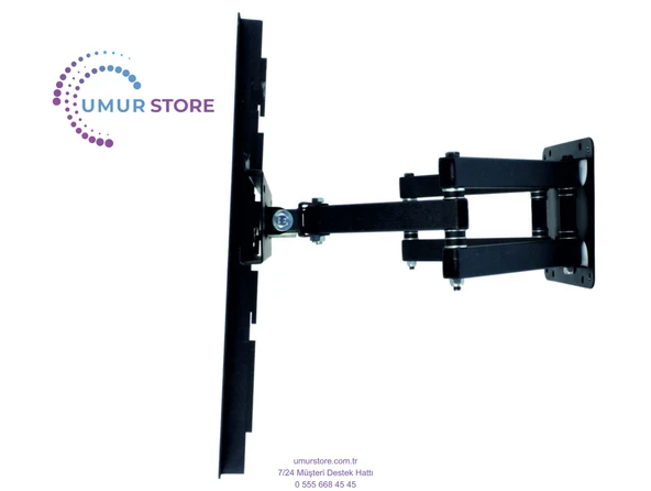 Philips 50PUS8009/62 4K Ambilight 32”- 55” inç / 82-140 Ekran Lcd Led Tv Çift Kollu Hareketli Duvar Askı Aparatı - Resim 2