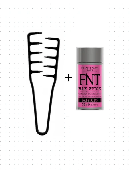 Fontenay Hair Wax Stick 75gr - Saç Sabitleyici BABY KIDS + Mucizevi Tarak 2'li Set ürün görseli