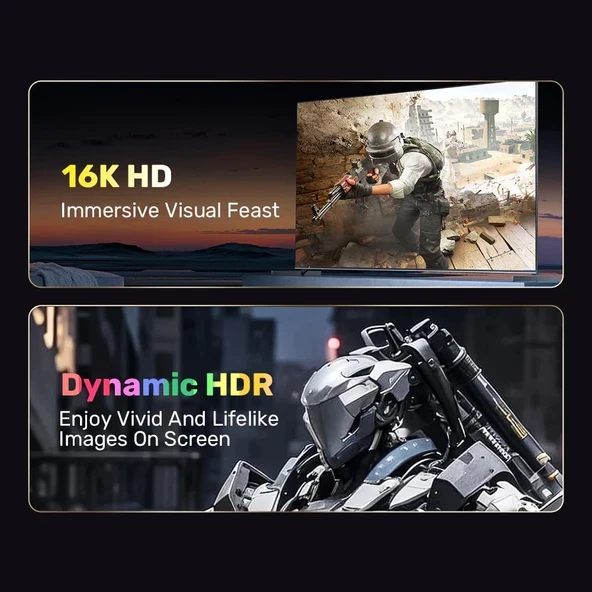 Unıtek Dısplay Port 2.1 %100 Bakır 2mt 16k&60hz C1626gy01-2m - Resim 4