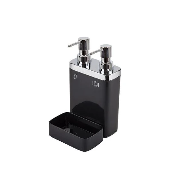 Primanova Viva Mutfak Sıvı Sabunluk Süngerli Siyah ürün görseli