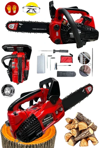 PROFESYONEL Benzinli Testere Hızar Motoru Ağaç Odum Dal Budama Kesme Testeresi ürün görseli 1