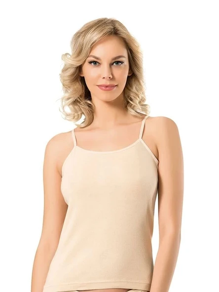 Namaldı 209R Kadın Renkli Ribana İp Askılı Atlet - Resim 2