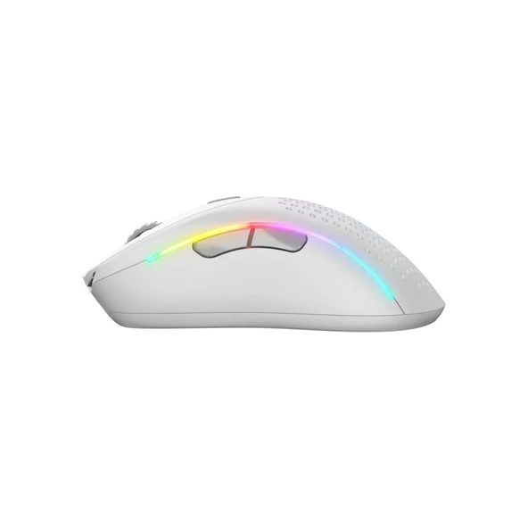 Glorious Model D2 26000 DPI 66 g Kablosuz RGB Ergonomik Gaming Mouse – Mat Beyaz (GLO-MS-DWV2-MW) - Resim 3