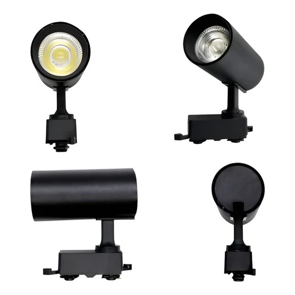 Alüminyum Gövde 30 Watt 3000 Kelvin Gün Işığı Ledli Çok Kaliteli Ray Spot , Led Armatür (Ray Hariç) - Resim 2