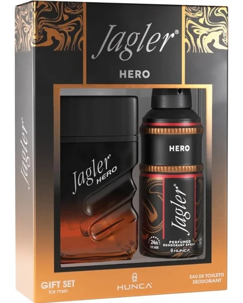 JAGLER Hero Erkek Parfüm Seti (90 ml EDT + 150 ml Deodorant) ürün görseli