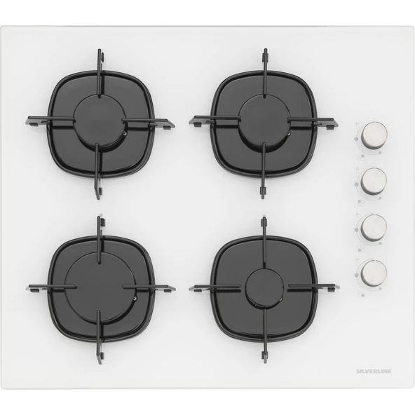 Silverline Beyaz Cam Ankastre Set BO65P4W01-CS5700E6W01-3481 Flam Beyaz (Buhar ve Airfryer Özellikli Fırın) - Resim 3