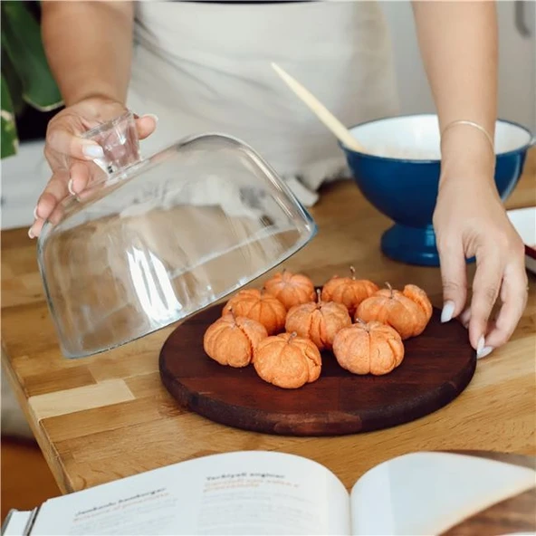 Akayev Ahşap 24 Cm Cam Fanus - Resim 3