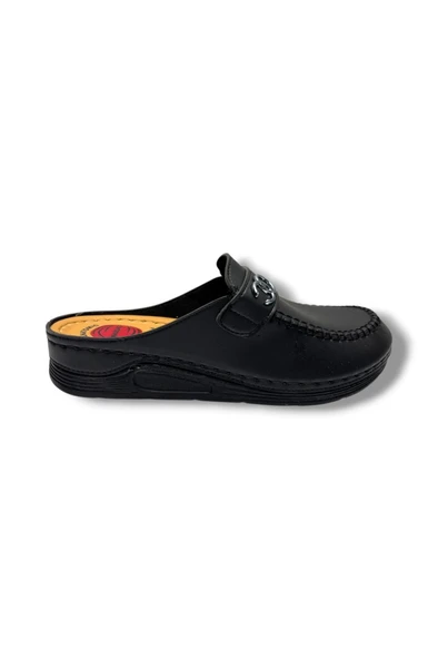 Serra 1501-26 Deri Anatomik Taban Kadın Terlik - Resim 2