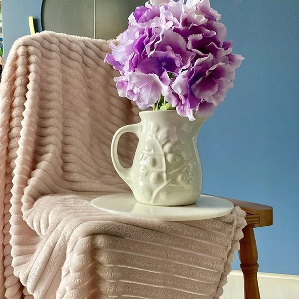 Akayev Mermer 25 Cm Beyaz Yuvarlak Sunum Tabağı - Resim 3