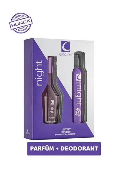 Caldion Night Erkek Parfüm Seti ( Parfüm Edt 100 ml Deodorant 150 ml ) ürün görseli