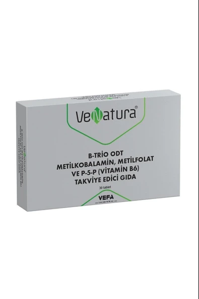 Venatura B-Trio ODT Metilkobalamin Metil Folat ve Vitamin B6 30 Tablet ürün görseli