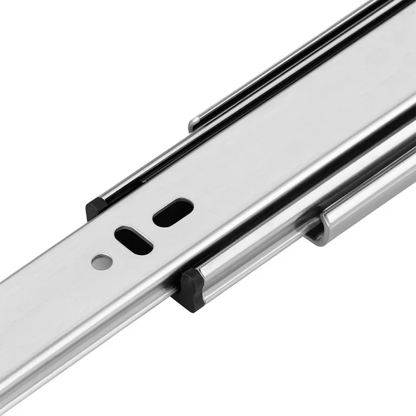 (1 Çift ) Frenli Teleskopik Çekmece Rayı Bilyalı Dolap Çekmecesi Ray Metal En 4.3 cm Uzunluk 40 cm - Resim 8