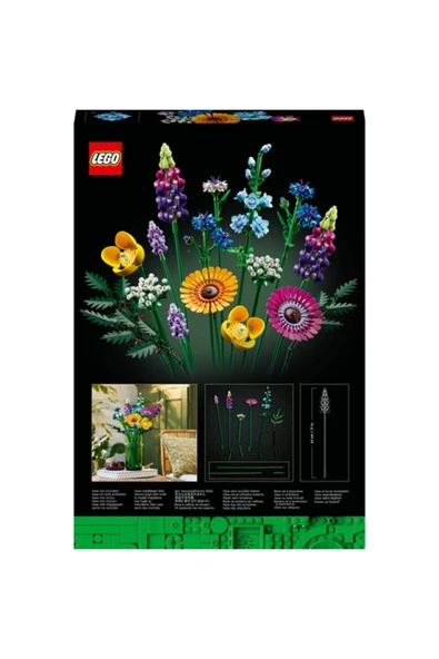 LEGO ® ICONS Kır Çiçekleri Buketi 10313 - Yetişkinler İçin Koleksiyonluk Yapım Seti (939 Parça) - Resim 4
