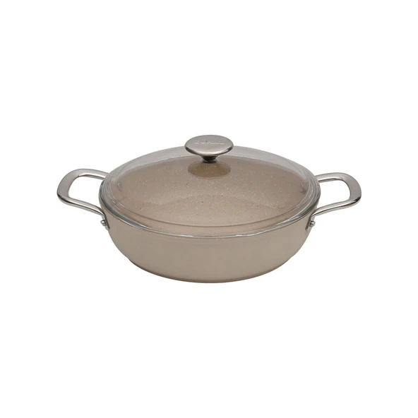 GÜRAL PORSELEN Güral Antoryum 3 Parça Granit Tencere Takımı Bej - Resim 2