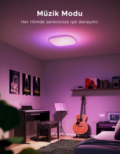 Govee RGBWW + RGBIC Kare Akıllı Tavan Armatürü 12 İnç H80A4C01 - Resim 6