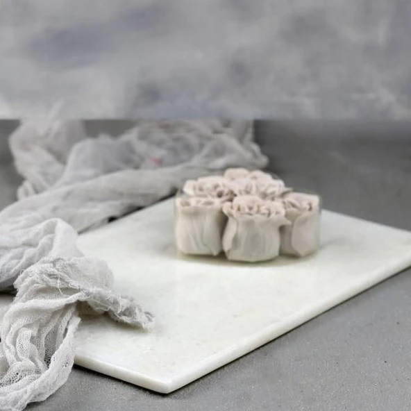 Akayev Mermer Beyaz 30x20 cm Sunum Tabağı - Resim 4