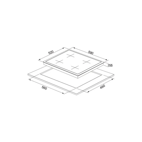 Silverline Beyaz Cam Ankastre Set BO65P4W01-CS5700E6W01-3481 Flam Beyaz (Buhar ve Airfryer Özellikli Fırın) - Resim 6