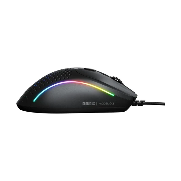 Glorious Model D 2 26000 DPI 67g Kablolu RGB Ergonomik Gaming Mouse – Mat Siyah (GLO-MS-DV2-MB) - Resim 2