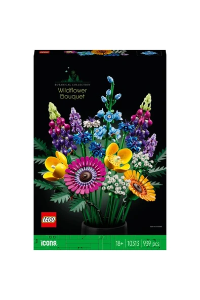 LEGO ® ICONS Kır Çiçekleri Buketi 10313 - Yetişkinler İçin Koleksiyonluk Yapım Seti (939 Parça) - Resim 3