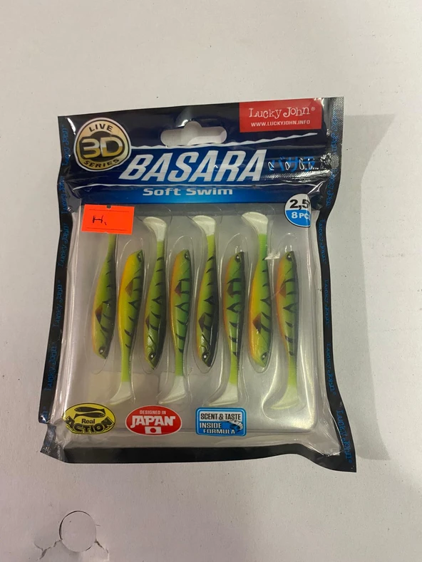 LUCKY JOHN BASARA 3D SOFT SWİM 2.5'' (6.35 cm)  PG13 8P SİLİKON  YEM ürün görseli