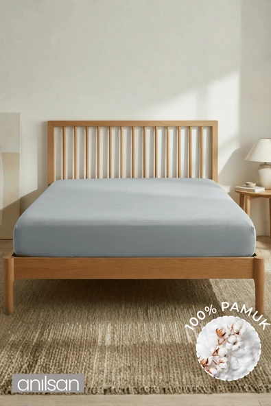 %100 Pamuklu Penye Lastikli Çarşaf | Tek/Çift Kişilik | Fitted Jersey | 30 cm Köşe Yüksekliği ürün görseli