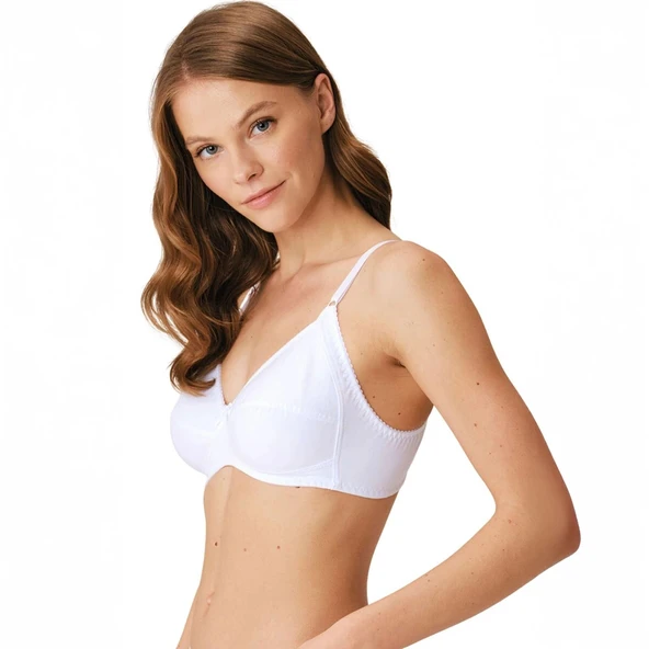 Anıl 512 Kadın Pamuklu Balensiz Desteksiz Toparlayıcı Klasik Sütyen - Resim 6