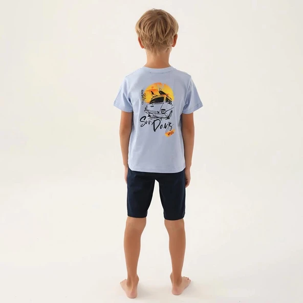 Arnetta 2989C Erkek Çocuk Bermuda Pijama Takım - Resim 5