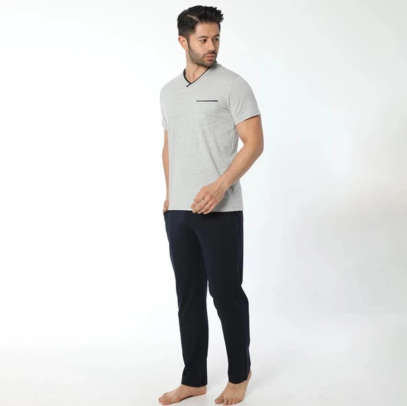 Öztaş 12026 Erkek Yazlık V Yaka Pijama Takım ürün görseli