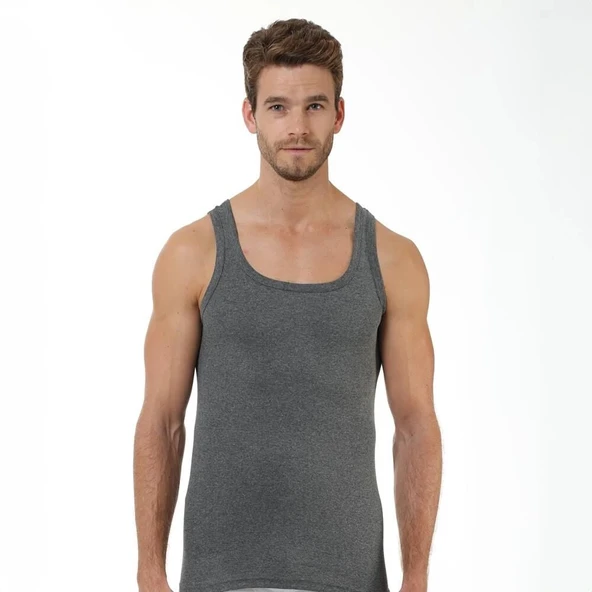 Öztaş 1025 Erkek Melanj Ribana Atlet - Resim 2