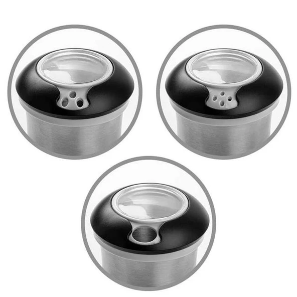 Tantitoni Standlı 6Lı Paslanmaz Çelik Baharatlık Seti 110Ml - Resim 2