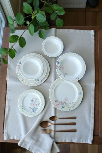 Akayev Porselen Fiorina 24 Parça Yemek Takımı - Resim 2