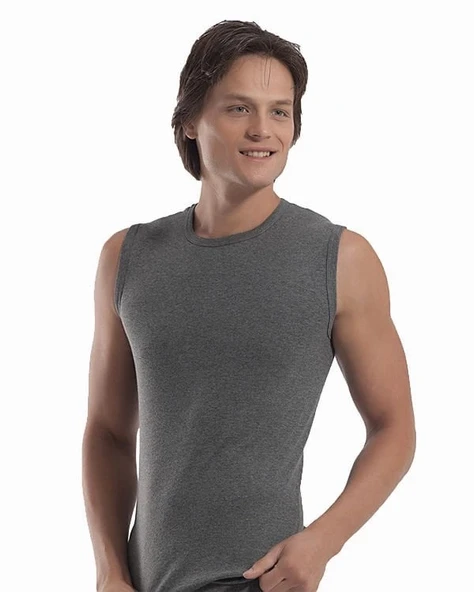 Öztaş 1055 Erkek Kolsuz Ribana O-Yaka Fanila ürün görseli 1