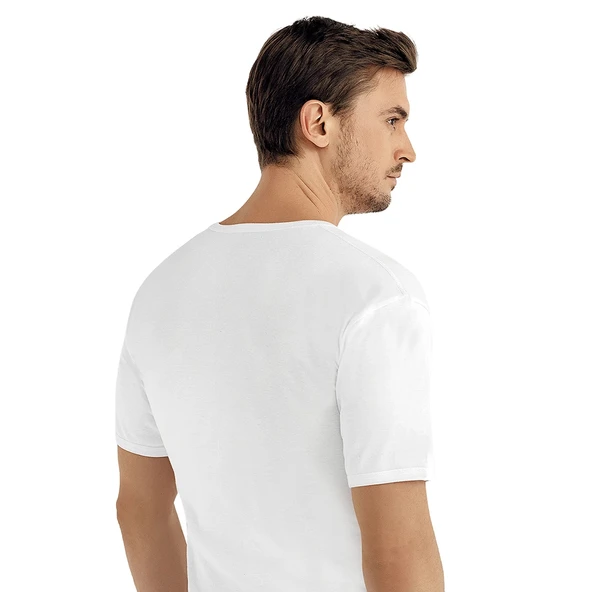 Şahinler ME019 Erkek Büyük Beden Ribana Kısa Kol Atlet No:60 (XXL) - Resim 3