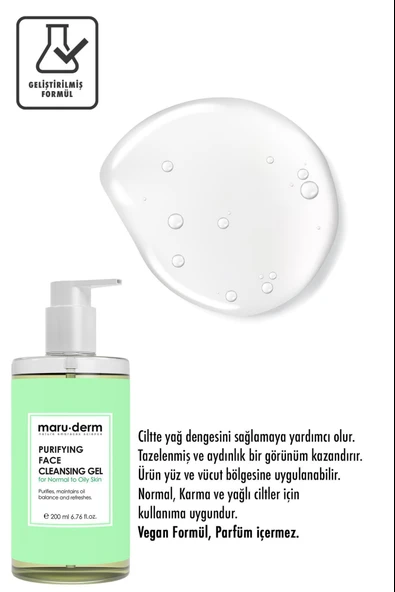 Maruderm Karma ve Yağlı Ciltlere Özel Salisilik Asit Yüz Temizleme Jeli 200 ml - Resim 2
