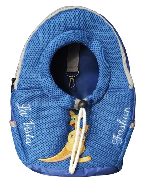 La Vista BÜYÜK Kanguru Kedi, Küçük Köpek Taşıma Çantası 2-4 Kg Canlılara MAVİ ürün görseli 1