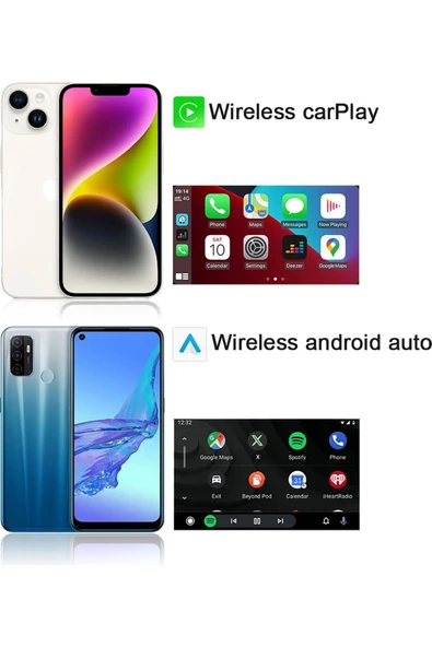 TAA01 Kablosuz CarPlay & Android Auto Akıllı Multimedya Kutusu CarPlay Adaptörü AI Box 2+32GB ROM - Resim 6