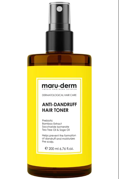 Maruderm Kepeğe Karşı Etkili Saç Toniği Normal Yağlı Saçlar Vegan 200 ml - Resim 3