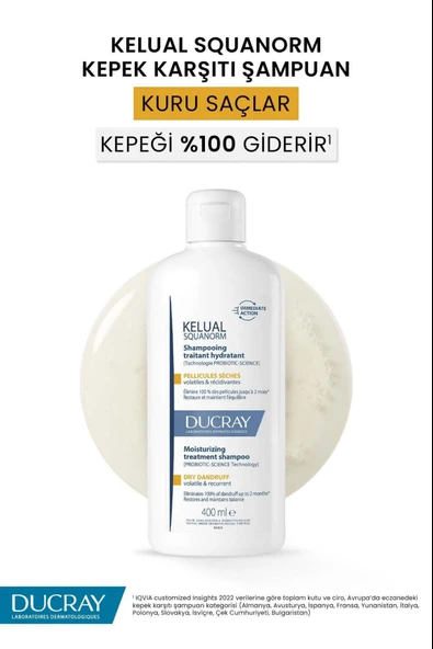 Ducray Kelual Squanorm Kuru Saçlar İçin Kepek Karşıtı Şampuan 400 ml - Resim 2