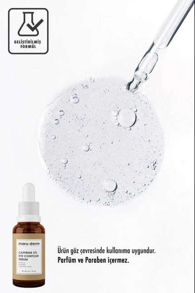 Maruderm Caffeine %5 + Peptides + Hyalüronik Asit Göz Çevresi Serumu 30 ml ürün görseli